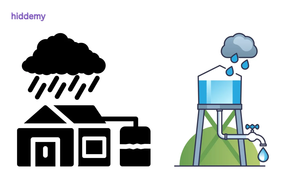 SEBA Class 10 Science Chapter 16 প্ৰাকৃতিক সম্পদৰ ব্যৱস্থাপনা (Management of Natural Resources) HSLC 2026 3 Diagram of water management techniques like rainwater harvesting for SEBA Class 10 Science Chapter 16 Question Answers