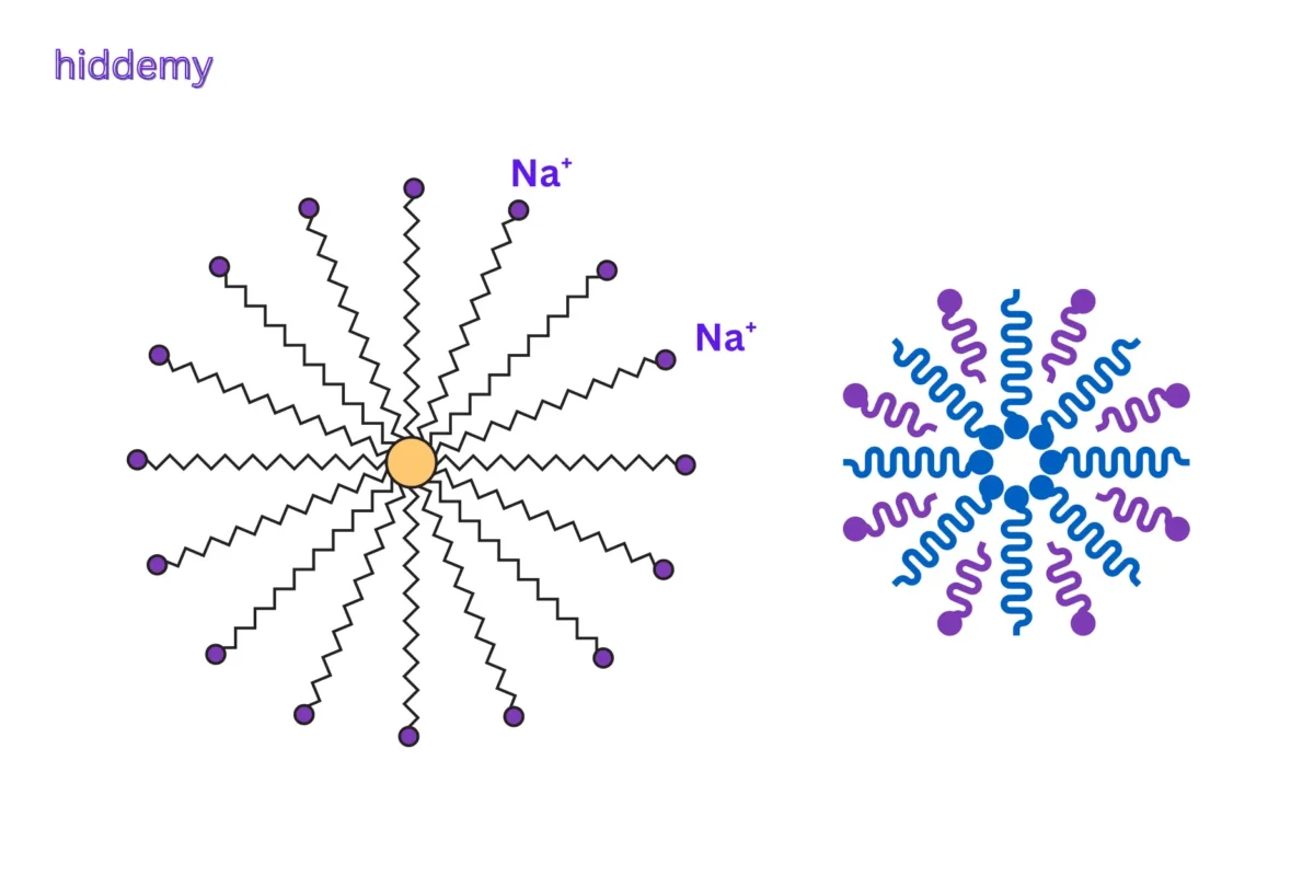 SEBA Class 10 Science Chapter 4 MCQs কাৰ্বন আৰু তাৰ যৌগ Carbon And Its Compounds Most Important MCQs Assam HSLC 4 Structure of micelles for SEBA Class 10 Science Chapter 4 MCQs কাৰ্বন আৰু তাৰ যৌগ