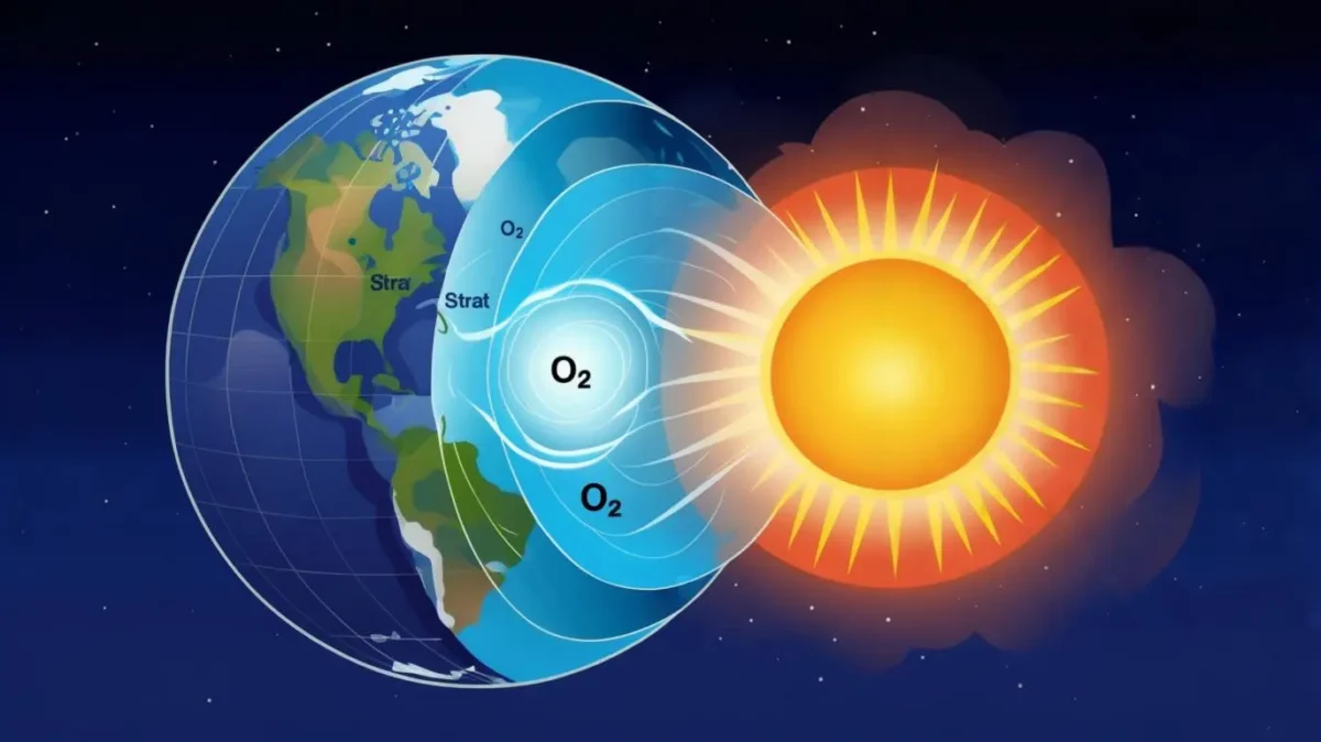 SEBA Class 10 Science Chapter 15 MCQs Our Environment | আমাৰ পৰিৱেশ Most Important MCQs Assam HSLC 5 Image of a formation of ozone layer for SEBA Class 10 Science Chapter 15 MCQs Our Environment