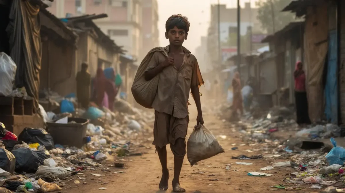 Class 12 English Chapter 2 Lost Spring Question Answers 1 Saheb searching through garbage – Class 12 English Chapter 2 Lost Spring Question Answer