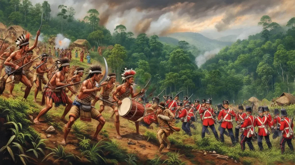 SEBA Class 10 Social Science History Chapter 3 MCQs Anti-British Uprisings and Peasant Revolts in Assam | অসমত ব্ৰিটিছ বিৰোধী জাগৰণ আৰু কৃষক বিদ্ৰোহ HSLC ASSAM 3 Illustration of Jaintia Revolt in Assam, 1861